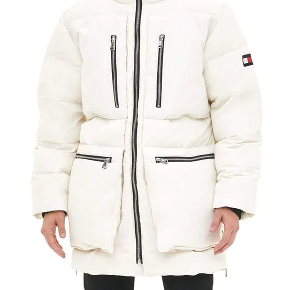Tommy Hilfiger Men's Heavyweight Quilted Sherpa Hooded Parka Size Large NWT - Picture 3 of 4